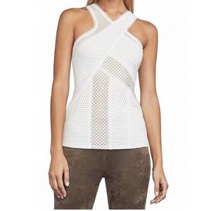 White Crisscross Tank Top